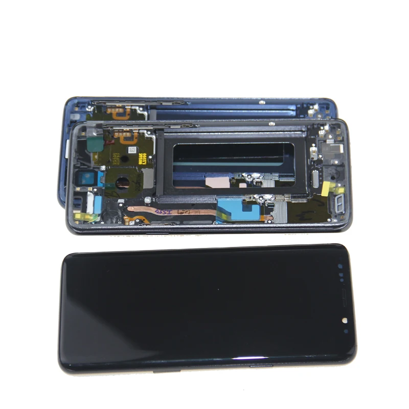 AMOLED ЖК дисплей с рамкой для SAMSUNG Galaxy S9 G960 + G965F G965 сенсорный экран дигитайзер|Экраны