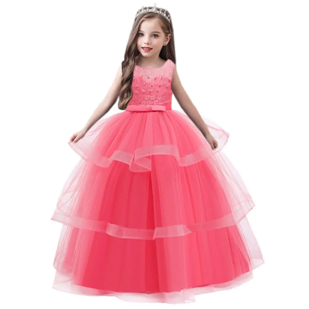 Королевский синий petites filles robes; кружевное платье принцессы с цветочным узором для девочек; коллекция года; пышные фатиновые платья для девочек; платья для первого причастия - Цвет: Picture Color