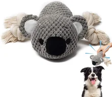 

LVTUBANLV Pet dog toy plush sound raccoon large, Medium and small dog molar toy