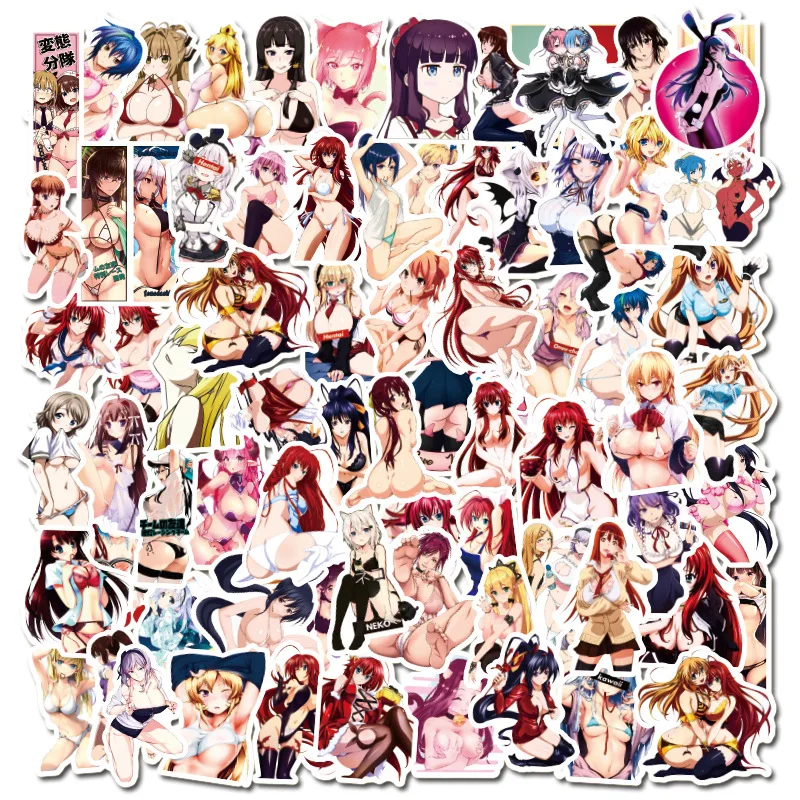 10/30/50PCS New Bunny Girl Comic Graffiti Sticker Waterproof Notebook Scooter Trolley Case Interior Decoration Sticker