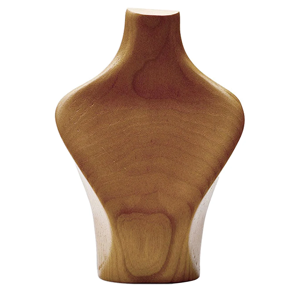 

Solid Wood Pendant Necklace Holder Mannequin Bust Chain Stand Model Shop Jewelry Display Rack