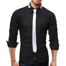 Мужская Всесезонная рубашка с длинными рукавами и принтом для бизнеса и отдыха L1014