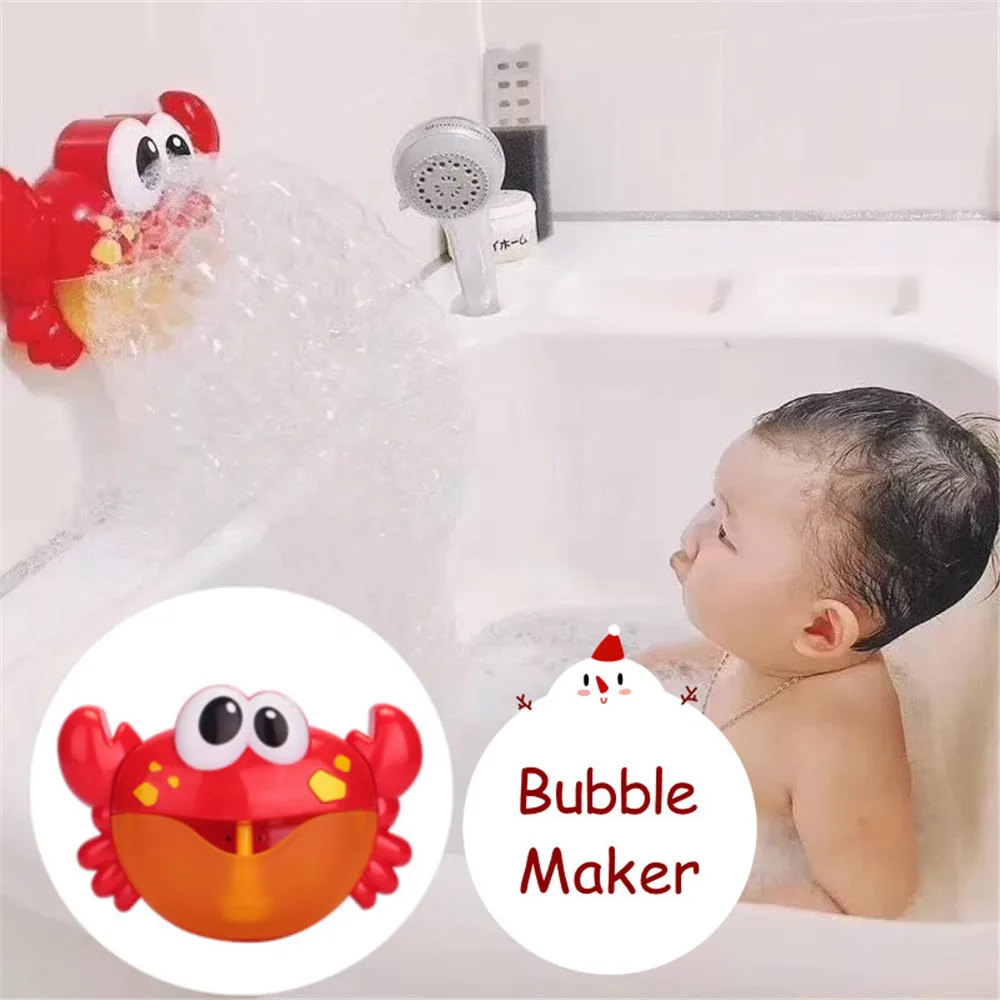 Bath Toy Classic Toys Baby colorful bubble maker Machine Crabs 12 Music Tub Crab Song Automatic sing song shower Kids fun |