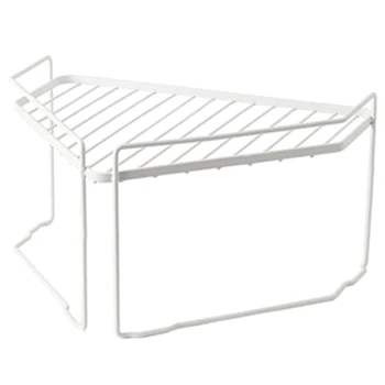 

Kitchen Household Corner Storage Shelf Rack Triangular Combined Shelf Corner Storage Holder Shelves Home Storage Organization-Wh