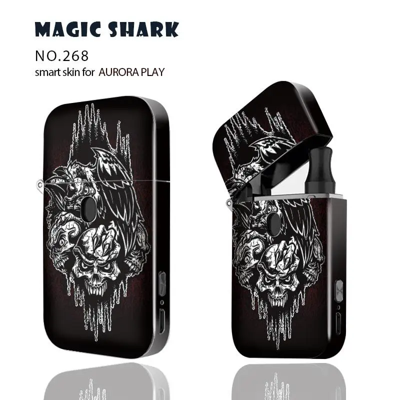 Магическая Акула 2.5D Vape Pod Danger Breaking Bad кленовый лист Леон чехол наклейка пленка для Аврора PLAY - Цвет: 268
