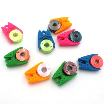 

12pcs Mixed Color Silicone Bobbin Clips Thread Roller Fixed Wrapped Clamp Bobbin Clamps Sewing Accessories