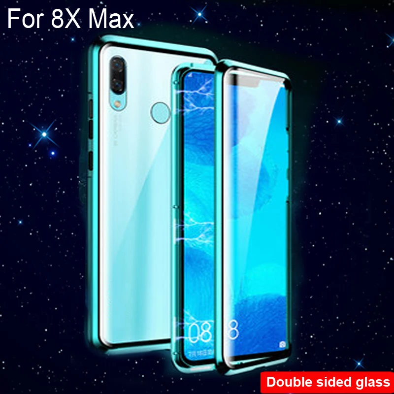 Роскошный Магнитный поглощающий чехол для Huawei Honor 8X Max max металлическая рамка