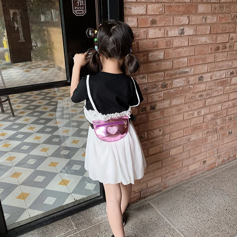 Милое детское платье для девочек симпатичная сумка через плечо новая одежда для малышей с рисунком в виде букв, сердец, Сумки из натуральной кожи сумка-почтальон мини детские сумки через плечо сумка