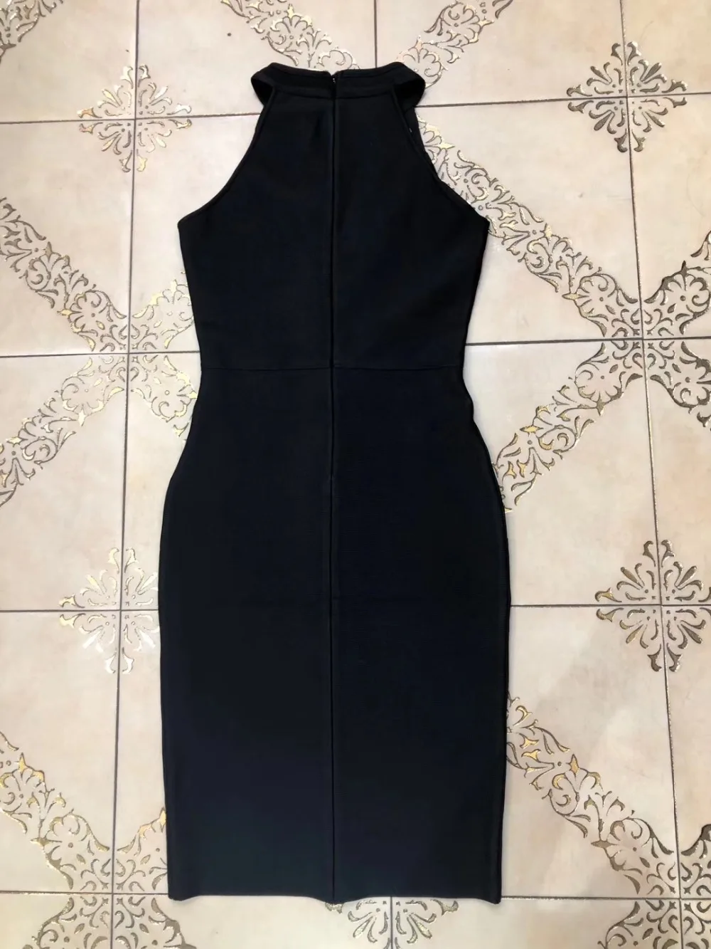 Новинка, женское черное платье с блестками, Vestidos, с круглым вырезом, без рукавов, для знаменитостей, для вечеринки, бодикон, бандажные платья