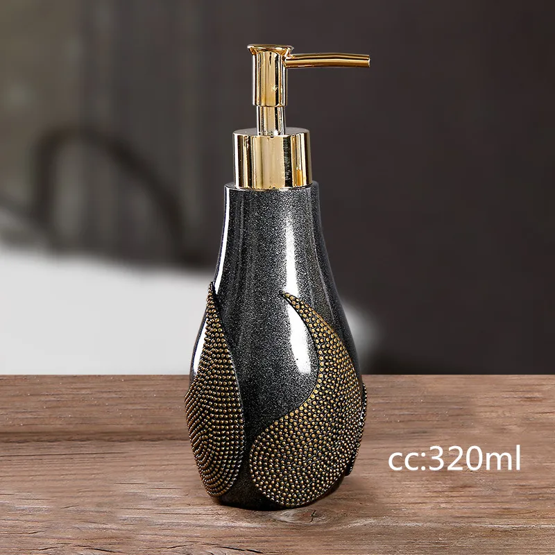 320ml Современный флакон для лосьона из смолы Пресс Тип Портативный очищающее средство для лица, гель для душа для хранения бутылки Hotel домашнее украшение ванной комнаты WSHYUFEI - Цвет: 320ml