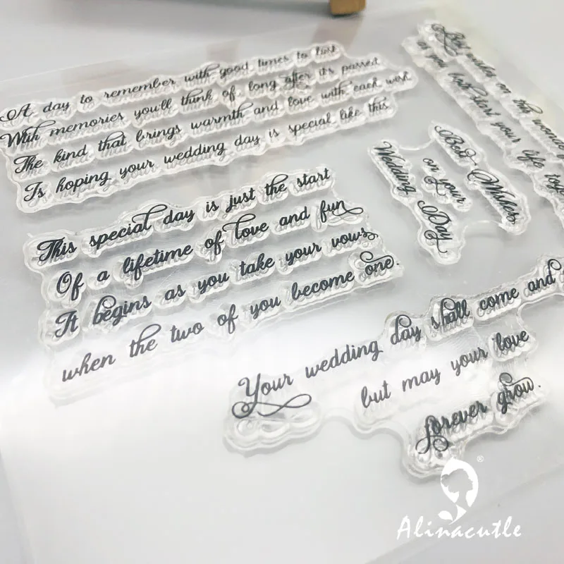 Clear Stamps for Wedding Sentiments Scrapbooking