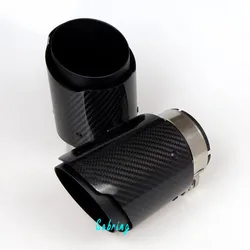 Matt Black Pipe Carbon Fibre  Stainless steel Universal Automobile exhaust pipe Muffler Pipe For bmw e46 выхлопные системы