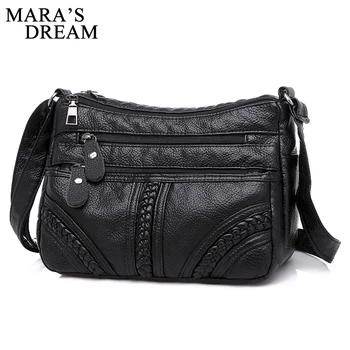 

2020 NEW Fashion Women Bag Pu Soft Leather Shoulder Bag Multi-layer Crossbody Bag Quality Small Bag Brand Red Handbag Purse