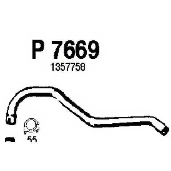 Труба средней части глушителя VOLVO 240 76-92 FENNO 7669