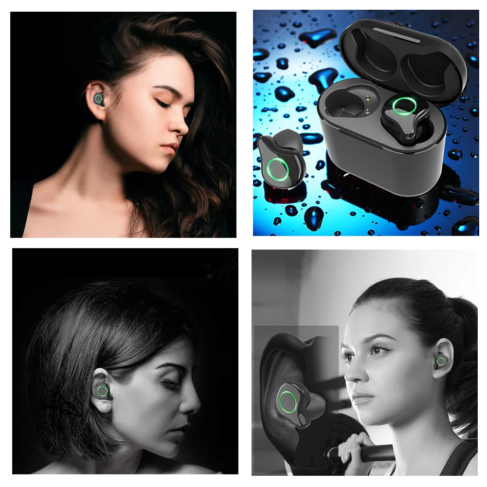 TWS сенсорное управление Bluetooth 5,0 гарнитура Автоматическое Сопряжение шумоподавление HIFI бас водонепроницаемые спортивные наушники power Bank Поддержка SIRI