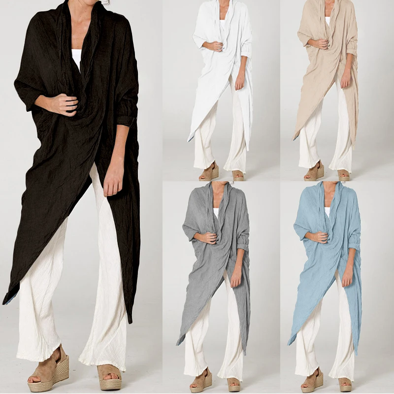 

Celmia Women Vintage Blouse 2019 Summer Beach Cover Up Long Tops Casual Irregular Loose Blusas Chemise Femininas Plus Size Shirt