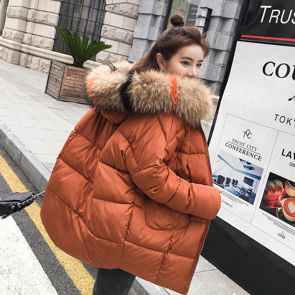 Красный Jaycosin зимнее Трендовое женское теплое толстое тонкое пальто с капюшоном и хлопковой подкладкой, длинное модное удобное мягкое Женское пальто 118#5 - Цвет: Красный