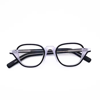 

Belight Optical Fancy Irregular shape Men Women Vintage Retro Matt Acetate Design spectacle frame precription lens HP233