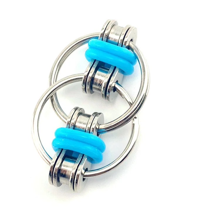 Fidget Toy Set 5 Colors Creative Bike Chain Fidget Toy for Autism Stress 1pc Rings