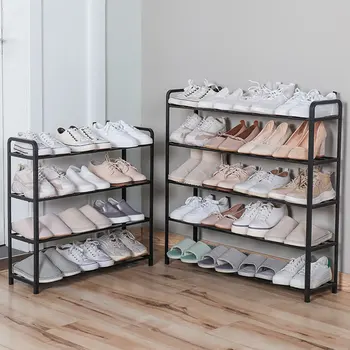 

4/5 Tiers 20 Pair Shoe Rack Steel Pipe Detachable Dustproof Shoe Rack Storage Organizer Shoes Space-saving Stand Cabinet Shelf
