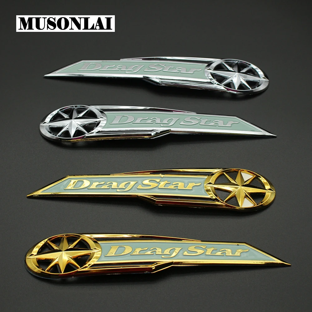 Motorcycle Dragstar Fuel Oil Tank Badge Emblem Drag Star Decals Stickers Decoration Trim for Yamaha XVS125 XVS250 XVS650 XVS1100 |