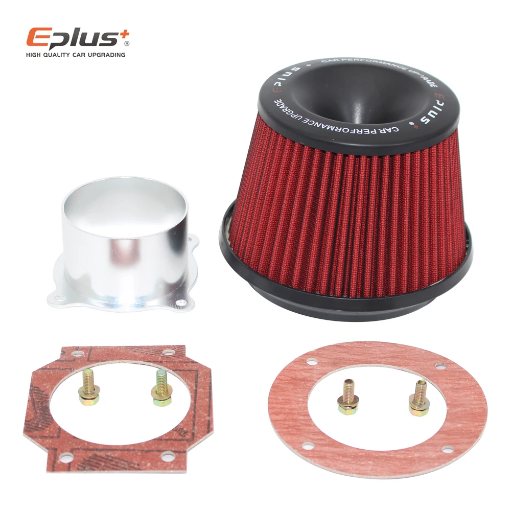 Car Filters Air Intake System High Flow Filtre A Air Voiture Universal Connecting Base Red Green 3inch 76mm Automobiles Air Filters
