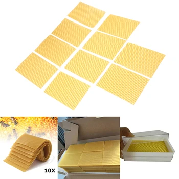 

10pieces Honeycomb Bee Wax Foundation 133x90mm Beehive Frames Base Sheets Honeycomb Foundation Beekeeping Tool