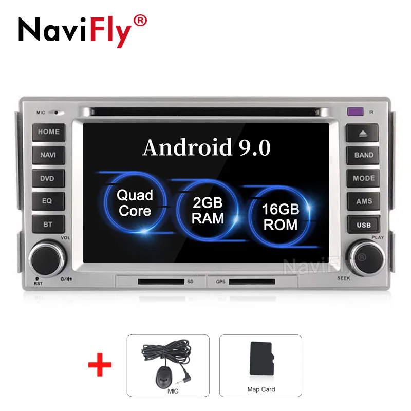 2din Android 9,0 автомобильный Радио dvd-плеер для HYUNDAI SANTA FE 2006 2007 2008 2009 2010 2011 2012 Мультимедиа gps навигация wifi RDS - Цвет: 2 16G