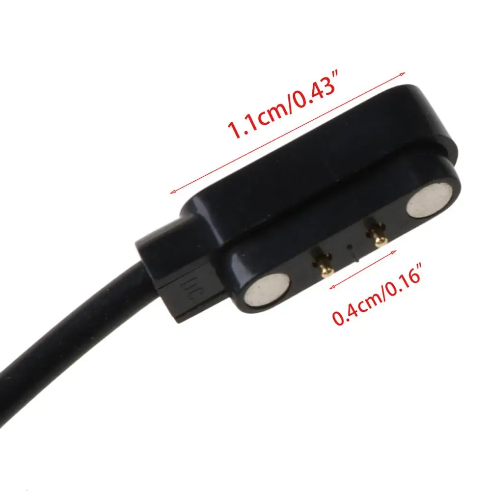 Magnetic Charge Charging Cable charging cable usb charging cable smart watch charging holder for Smart Watch with Magnetics Plug for 2 Pins Distances 4mm Black Novel Power Charger Cables