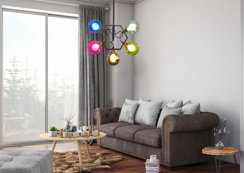 Nordic postmodern design sconces light Simple strip glass modern wall lamp Ins wind blue white gray glass wall lights for home