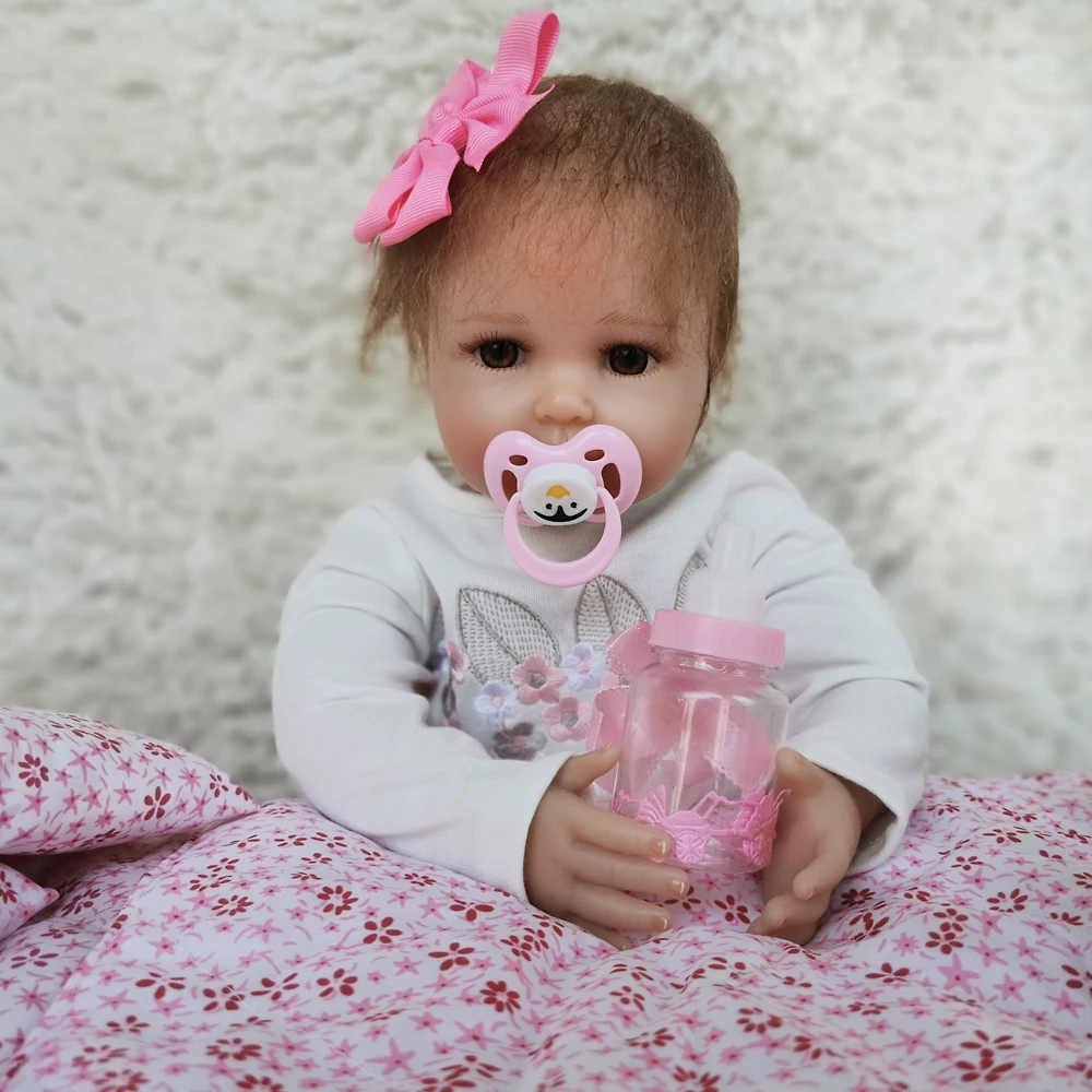 OtardDDolls Reborn 2" 50 см bebe мягкие силиконовые Reborn Baby Dolls виниловые игрушки куклы для девочек куклы для старых детей с розовой тканью