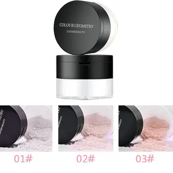 

Portable Ultra-Light Mirror Puff Loose Powder 3 Colors Makeup Skin Finish Powder 10g Mineral Setting Foundation Powder TSLM1
