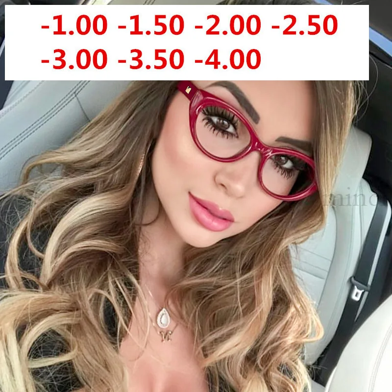 Gafas para con cuadrado, anteojos para con montura roja, gafas graduadas para mujer, montura de-1 a-4,0 NX AliExpress