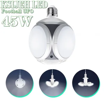 

LED Bulb E27 45W Football UFO Lamp 360 degrees Folding Bulb AC 85-265V 110V 220V Lampada LED Spotlight Lighting Cold/Warm White