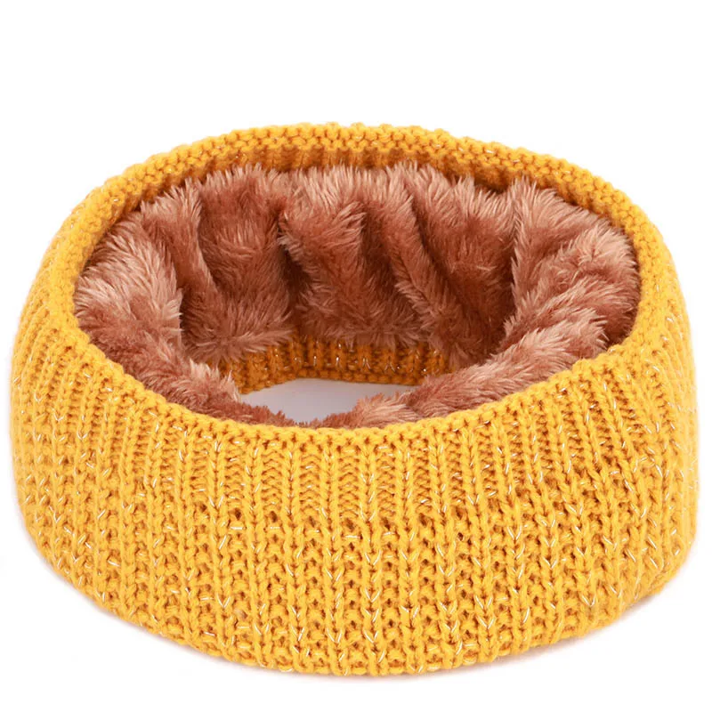 Men's Hat Girls Hat Collar Children's Winter Warm Hat - Цвет: Цвет: желтый