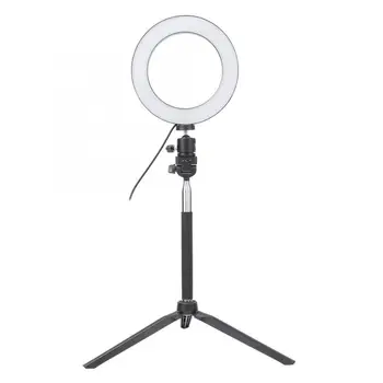 

6 Inch USB Photograph Selfie Ring Light LED Fill Light + Desktop Tripod + Selfie Stick phone light New