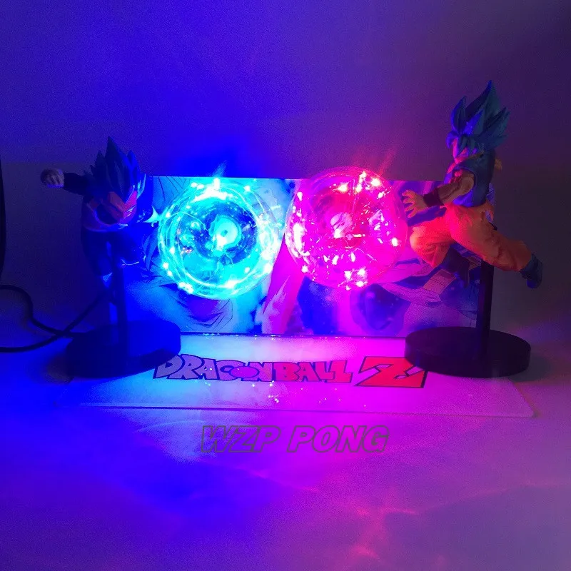 21 см Dragon Ball Son Goku vs Vegeta светодиодное украшение фигурка куклы игрушки ПВХ фигурка Коллекция Модель игрушки подарок