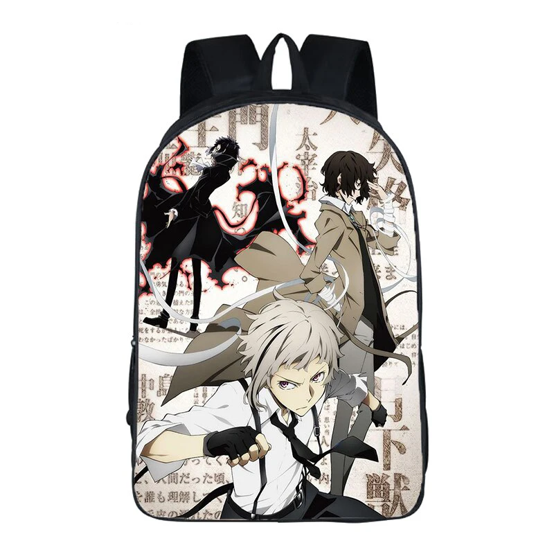 Аниме Backbag Bungou бродячие собаки Сезон 3 школьный рюкзак для девочек-подростков мальчиков дорожная сумка Atsushi Dazai Chuya Студенческая школьная сумка