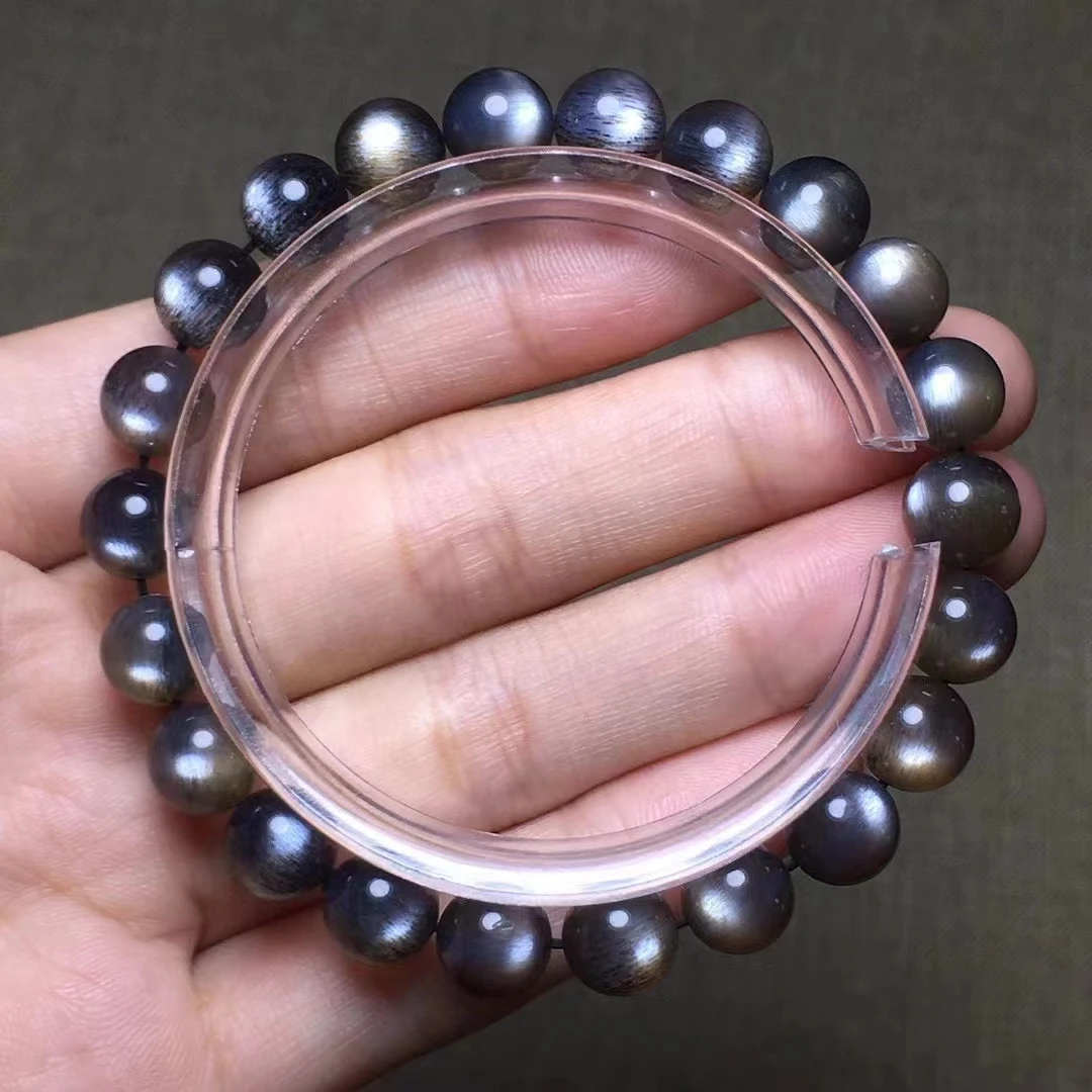 Genuine Natural Black Sunstone Moonstone Bracelet 7mm 8mm 9mm 10mm Women Men Stretch Light Crystal Clear Round Beads AAAAAA Genuine Natural Black Sunstone Moonstone Bracelet 7mm 8mm 9mm 10mm Women Men Stretch Light Crystal Clear Round Beads AAAAAA