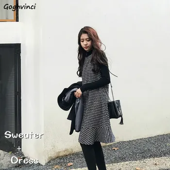 

Women Sets Plus Size Dress Elegant Long Sleeve Turtleneck Womens Two Piece Set Korean Fashion Clothes High Quality Hot Sale Chic