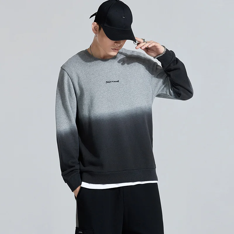 Vomint new contrast color sweater men's autumn and winter cotton long sleeve multi-color Arn Wash |