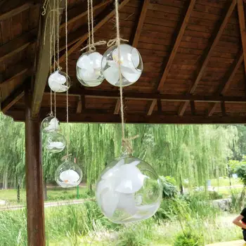 

10CM Hanging Glass Vase Succulent Air Plant Display Terrarium,Decorative Clear Glass Globe Hanging Air Plant Terrarium 100pcs