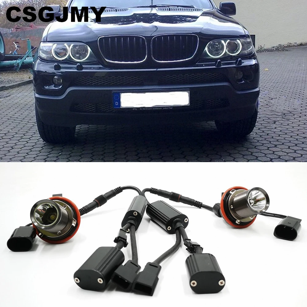 Светодиодные кольцевые галогенные лампы Angel Eyes 2 шт. 20 Вт Canbus для BMW E39 E53 E60 E61 E63 E64 E65
