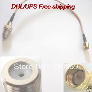 

DHL/EMS 100 pcs F Female Nut Bulkhead to SMA Male Crimp RG316 Pigtail-A2