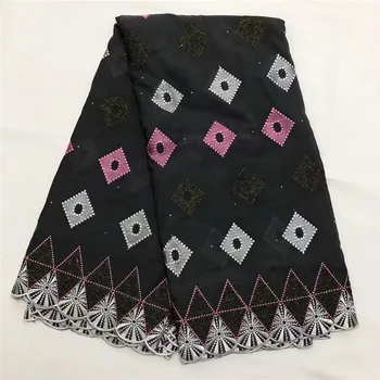 

Latest black African cotton Swiss voile lace fabric for party dress WFC10(5yards/lot) multi color on sale