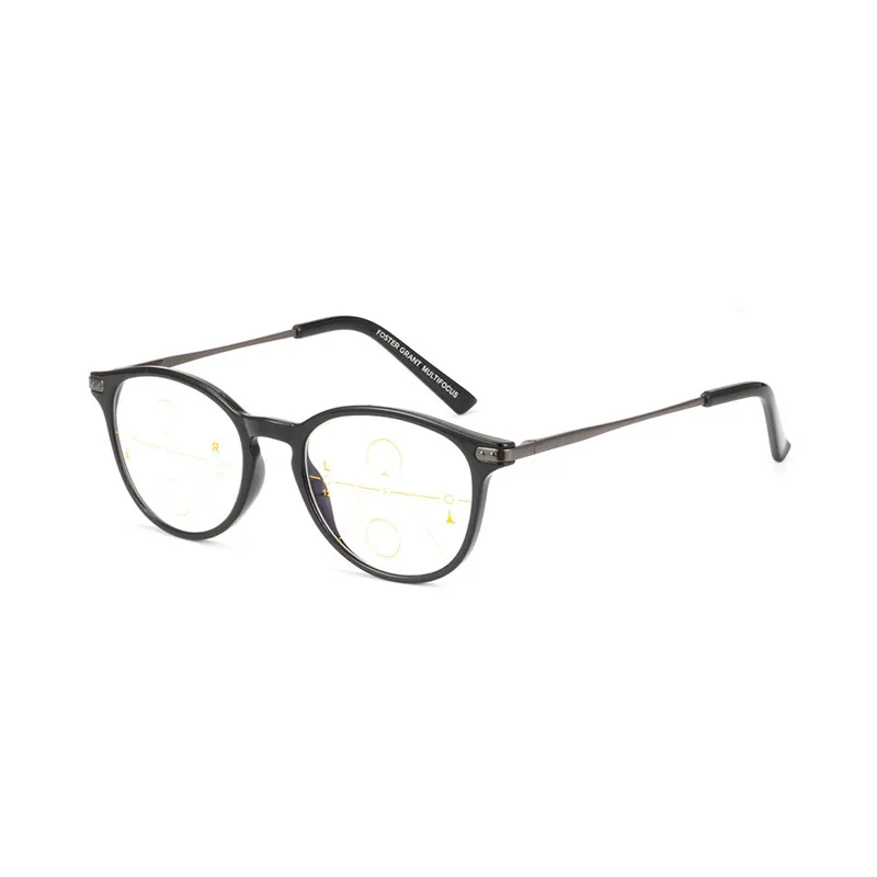 IBOODE анти голубой свет очки для чтения для женщин и мужчин прогрессивные пресбиопические очки женские мужские очки при дальнозоркости очки - Цвет оправы: Черный