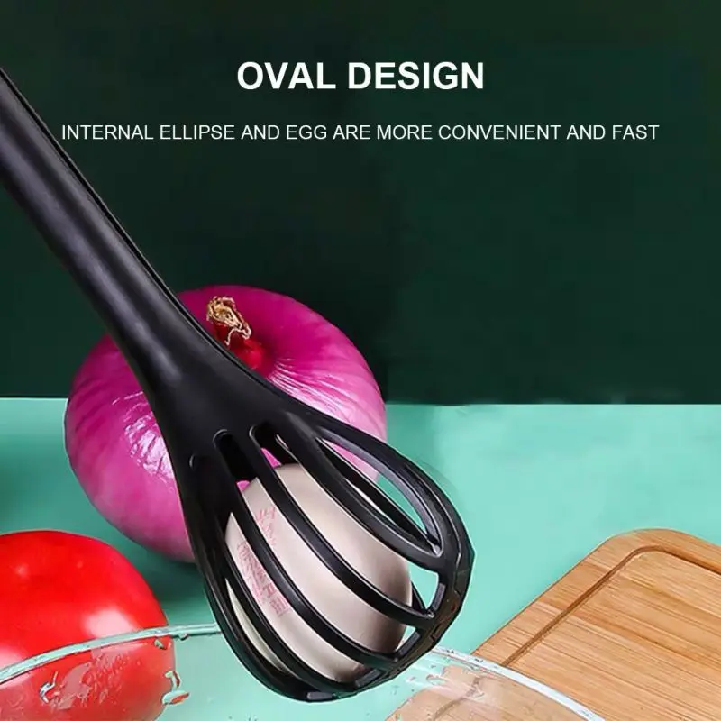 3 in 1 Egg Beater Drinks Whisk Mixer Stirrer Nylon Noodle Tongs Pasta Spaghetti Tongs Food Clips Kichen Tools