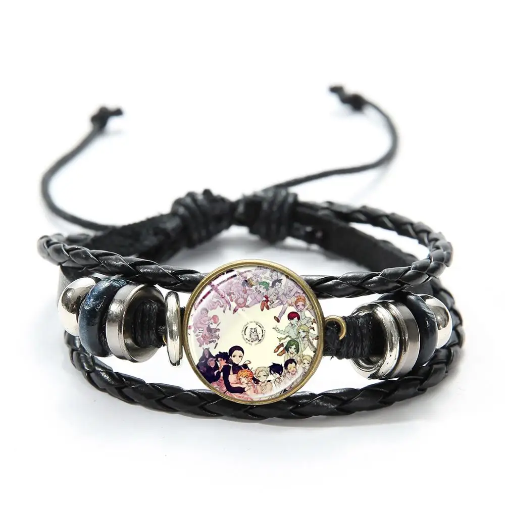 Style 21 SONGDA Anime The Promised Neverland Bracelet Emma Norman Ray Brothers Cartoon Charm Casual Leather Bracelet Friendship Gift - Окраска металла: Style 21