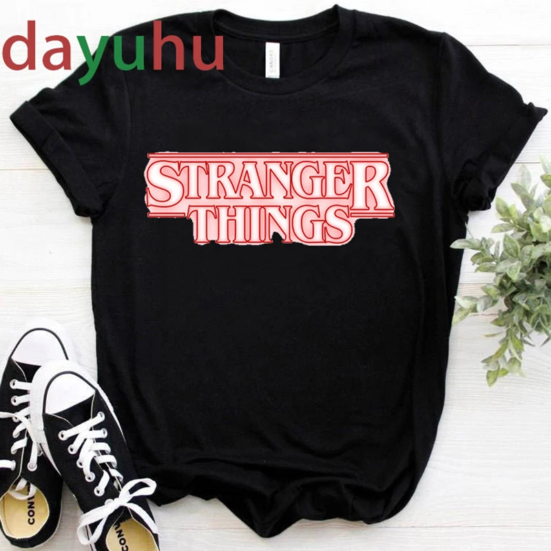 stranger things Season 3 T Shirt Women Harajuku New Tshirt Funny 90s Female Graphic T-shirt Ullzang Upside Down Top Tees Cartoon