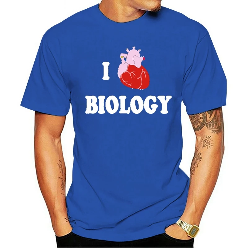 

2020 Leisure Fashion 100% Cotton O-neck T-shirt Men's I Biologi Designs Cool Cute Funny Summer Standard